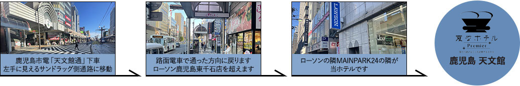 Directions from the nearest station to the hotel