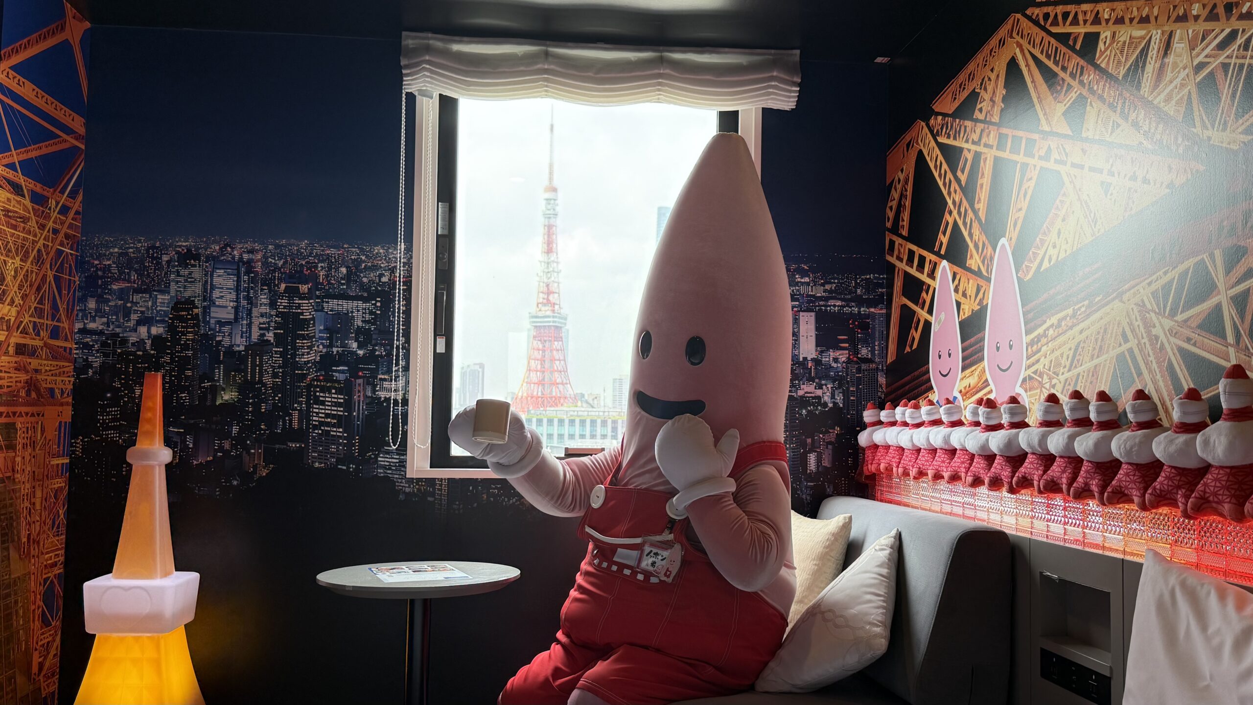 「TOKYO TOWERｘ헨나호텔 東京タワーコラボルーム」にノッポン弟が遊びに来てくれました！